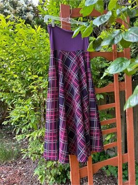 Sazen Purple Plaid skirt